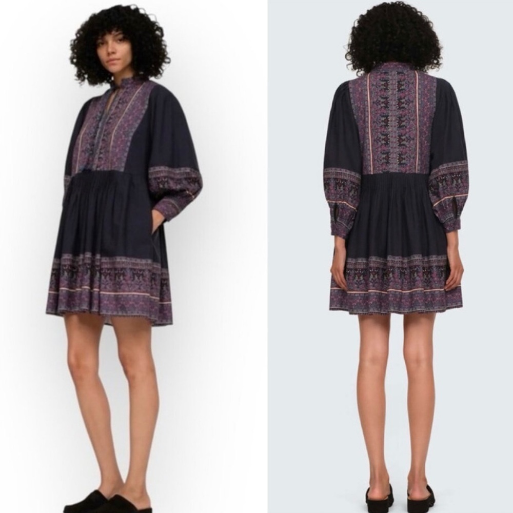 Sea New York Iris Adella Print Tunic Dress Boho Bohemian Dress - Picture 3 of 13